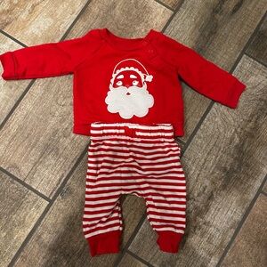 Cat & Jack Red Santa Kids Matching Set